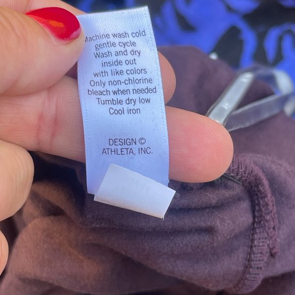 Athleta Tulip Sleeveless Ruched Dress Plum Purple Size ST Small Tall - Picture 7 of 9